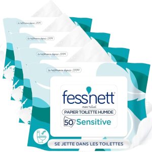 Fess Nett Fess'nett Papier Toilette Humidifié Sensitive 50 Pièces 1 Unité (Lot de 4)