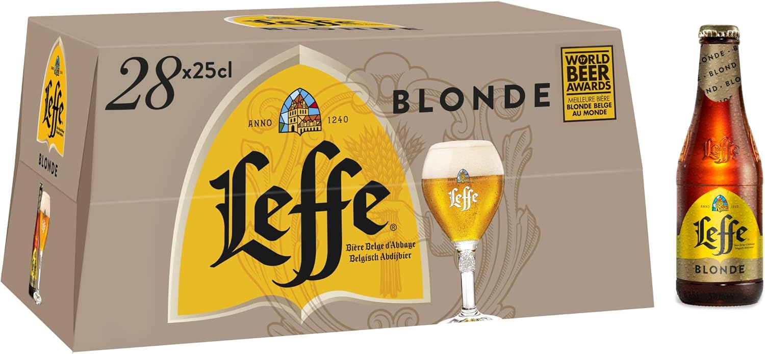 Leffe Blonde Bière Pack 28 Bouteilles 25cl