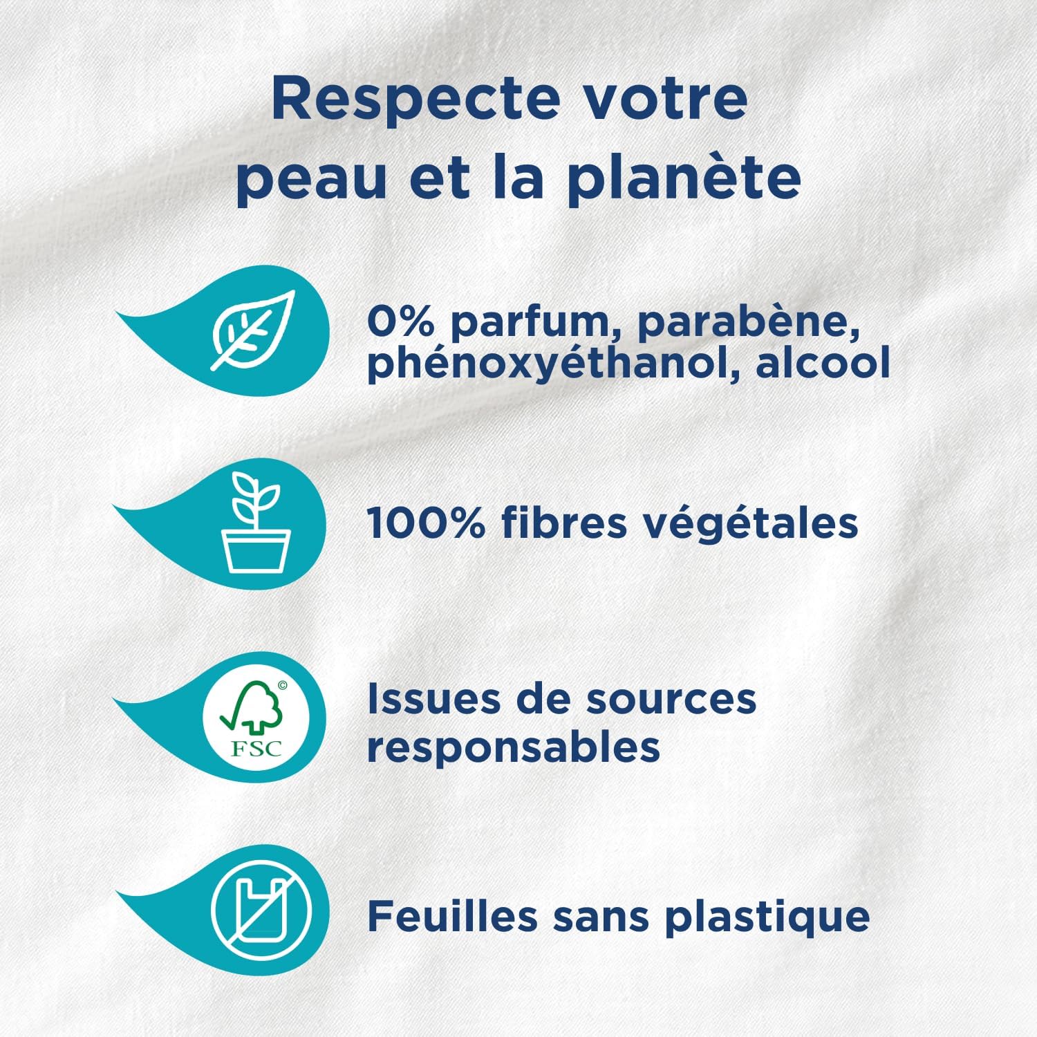 Fess Nett Fess'nett Papier Toilette Humidifié Sensitive 50 Pièces 1 Unité (Lot de 4) – Image 7